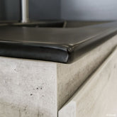 Fienza 900mm Dolce Matte Black Top Hampton Wall Hung Vanity